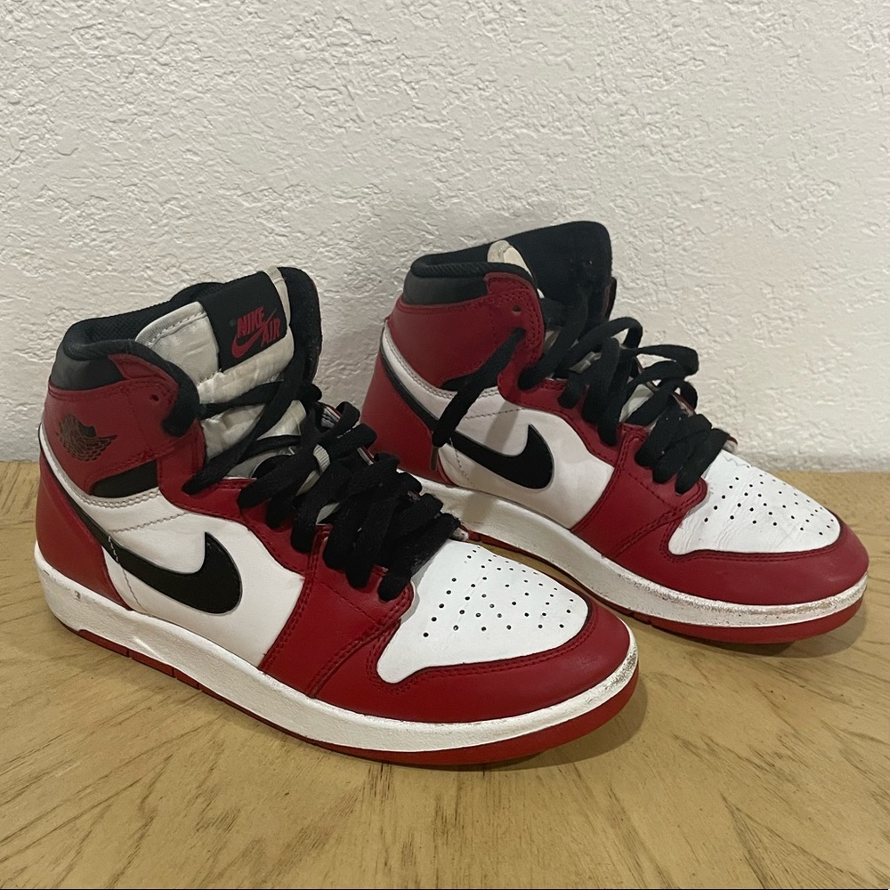 COPY - Air Jordan I 1 1.5 Retro High 2015 The Return Chicago BG GS 768862-601 s…